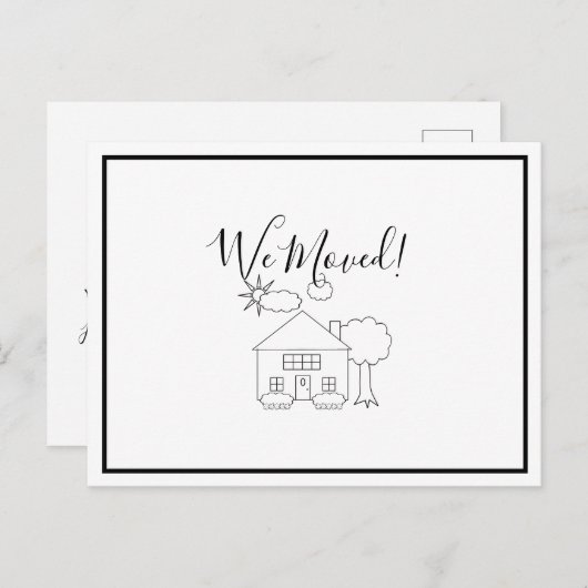 Wir haben den Adresswechsel verschoben Postkarte (Vorne/Hinten)