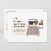 Wir haben den Adresswechsel von Boho verschoben Ankündigungspostkarte (Vorne/Hinten)