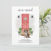 Wir haben den Beagle an der roten Tür verschoben Ankündigung (Stehend Vorderseite)