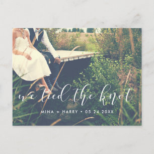 Wir haben den Bund fürs Leben geschlossen Elegante Postkarte