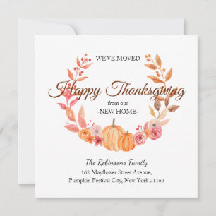 Wir haben den Erntedank durch neue Zuhause bewegt Ankündigung