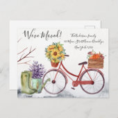 Wir haben den Fall-Thema-Erntedank verschoben Postkarte (Vorne/Hinten)