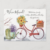 Wir haben den Fall-Thema-Erntedank verschoben Postkarte (Vorderseite)