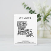 Wir haben den Floral Mandala Louisiana Staat versc Ankündigungspostkarte (Stehend Vorderseite)