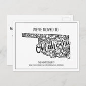 Wir haben den Floral-Mandala-Oklahoma-Staat versch Ankündigungspostkarte (Vorne/Hinten)