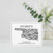 Wir haben den Floral-Mandala-Oklahoma-Staat versch Ankündigungspostkarte (Stehend Vorderseite)