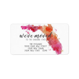 Wir haben den Florida-Staat verschoben Adressaufkleber