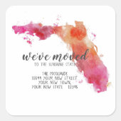 Wir haben den Florida-Staat verschoben Quadratischer Aufkleber (Vorderseite)