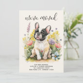 Wir haben den französischen Bulldoggen-Welpenhund- Ankündigung (Stehend Vorderseite)