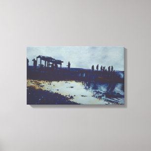 Wir haben den ganzen Fisch gegessen, was? Leinwanddruck