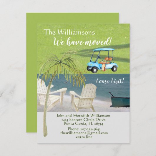 Wir haben den Golf-Umzug von Beach umgezogen Ankündigung (Vorne/Hinten)