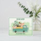 Wir haben den grünen LKW auf der Straße bewegt Ankündigungspostkarte (Stehend Vorderseite)