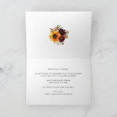 Wir haben den Herbst verschoben Boho Sonnenblumenb Ankündigung (Innenseite)