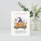 Wir haben den Herbst verschoben und die Ankündigun Postkarte (Stehend Vorderseite)