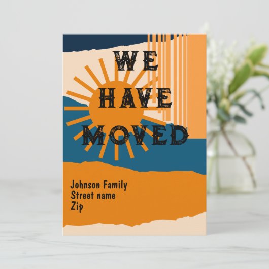 Wir haben den Himmel verschoben und fallen Einladung (Stehend Vorderseite)