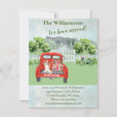 Wir haben den Hund mit rotem LKW in die Landschaft Ankündigung (Vorderseite)