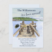 Wir haben den Hund-See-Bootssteg verschoben Ankündigung (Vorne/Hinten)