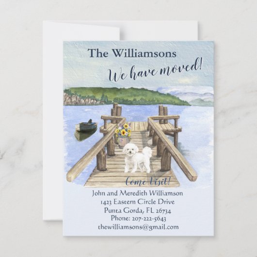 Wir haben den Hund-See-Bootssteg verschoben Ankündigung (Vorderseite)