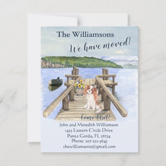 Wir haben den Hund-See-Bootssteg verschoben Ankündigung (Vorderseite)