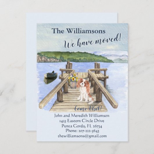 Wir haben den Hund-See-Bootssteg verschoben Ankündigung (Vorne/Hinten)