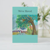 Wir haben den irischen Bauernhof umgezogen RSVP Karte (Stehend Vorderseite)