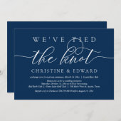 Wir haben den Knoten, das Hochzeitslopement, die M Einladung (Vorne/Hinten)