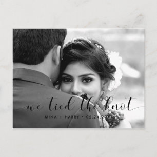 Wir haben den Knoten elegant geknüpft Foto Postkarte