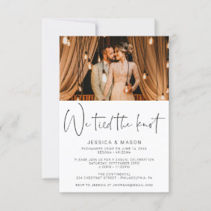 Wir haben den Knoten gebunden - Hochzeitsankündigu Einladung