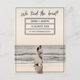 "Wir haben den Knoten gefesselt!" Ankündigung des  Postkarte