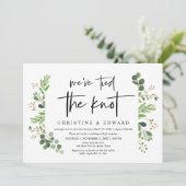 Wir haben den Knoten gefesselt, Hochzeitsfeier Einladung (Stehend Vorderseite)