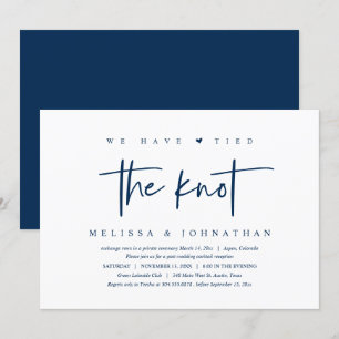 Wir haben den Knoten gefesselt, Hochzeitsfeier-Par Einladung