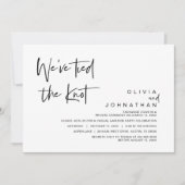 Wir haben den Knoten gefesselt, Hochzeitsfeier-Par Einladung (Vorderseite)