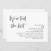 Wir haben den Knoten gefesselt, Hochzeitsfeier-Par Einladung (Vorne/Hinten)