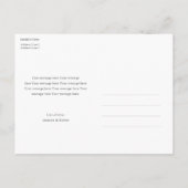 Wir haben den Knoten getippt! Hochzeit des moderne Ankündigungspostkarte (Rückseite)