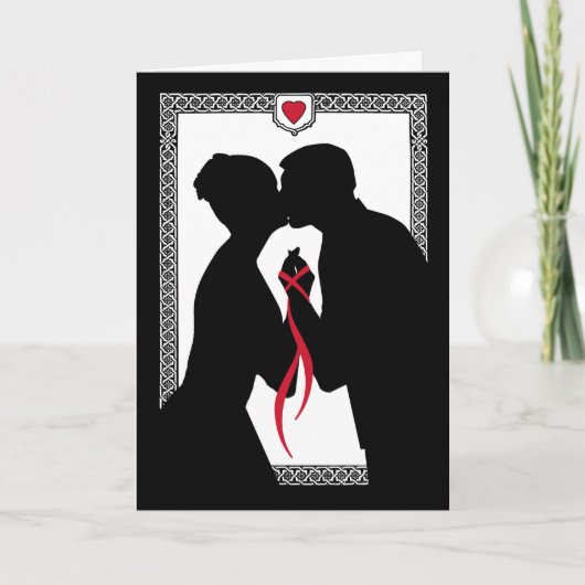 Wir haben den Knoten getippt und die Verheiratete  Ankündigung (Vorderseite)