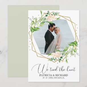 Wir haben den Knoten Grüne Eloped-Ankündigung Einladung