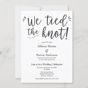 Wir haben den Knoten Hochzeitsempfang Einladung