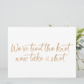 Wir haben den Knoten jetzt einen Schuss Gold Rose Einladung (Stehend Vorderseite)