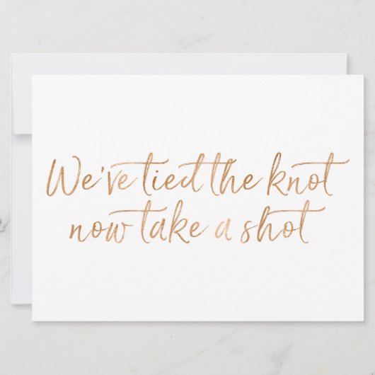 Wir haben den Knoten jetzt einen Schuss Gold Rose Einladung (Vorderseite)