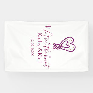 Wir haben den Knoten rosa Herz Knoten Name Datum R Banner