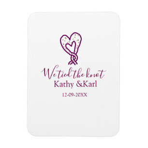 Wir haben den Knoten rosa Herz-Knoten Name Datum R Magnet
