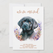 Wir haben den Labrador Puppy Boho Floral Hund bewe Ankündigung (Vorderseite)
