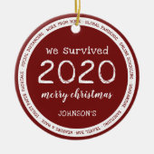 Wir haben den Namen 2020 überlebt Keramik Ornament (Vorne)