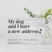 Wir haben den neuen Adresshund verschoben Ankündigung (Stehend Vorderseite)