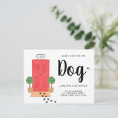 Wir haben den neuen Adresshund verschoben Ankündigungspostkarte (Stehend Vorderseite)