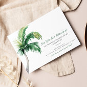 Wir haben den Palmenbaum an der Küste im neuen Jah Ankündigung