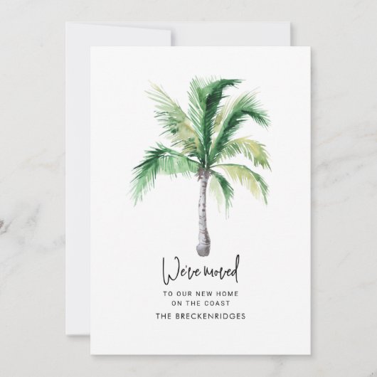 Wir haben den Palmenbaum an der Küste verschoben Ankündigung (Vorderseite)