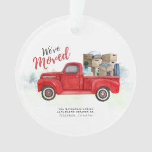 Wir haben den Red Truck Watercolor Urlaub verlegt Ornament
