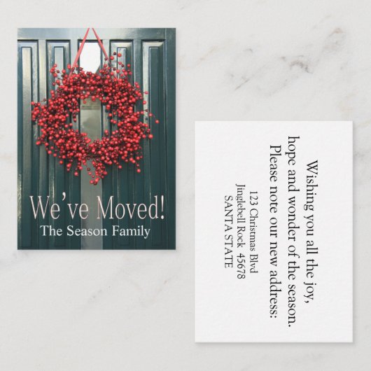 Wir haben den roten Beerenkreislauf verschoben Begleitkarte (Vorne/Hinten)