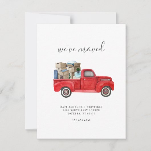 Wir haben den roten LKW-Verkehr in Wasserfarbe ver (Vorderseite)